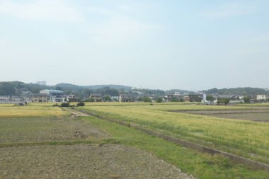 pencere görünümünden tren dışında Japonya