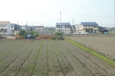 pencere görünümünden tren dışında Japonya