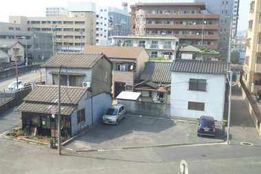 pencere görünümünden tren dışında Japonya