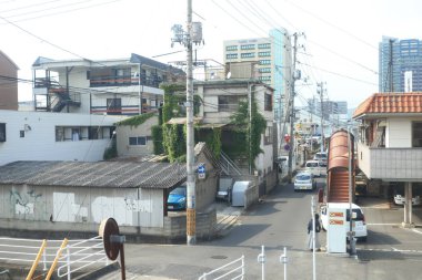 pencere görünümünden tren dışında Japonya