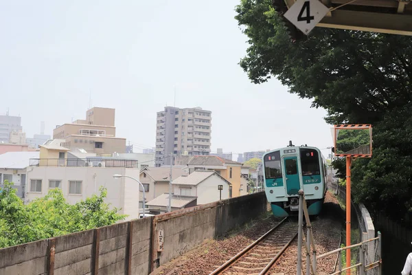 Der Lokale Zug Der Japanischen Eisenbahngesellschaft Shikoku — Stockfoto