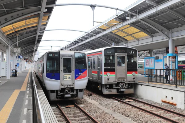 Der Lokale Zug Der Japanischen Eisenbahngesellschaft Shikoku — Stockfoto