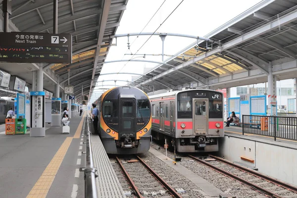 Treno Locale Della Compagnia Ferroviaria Giapponese Shikoku — Foto Stock