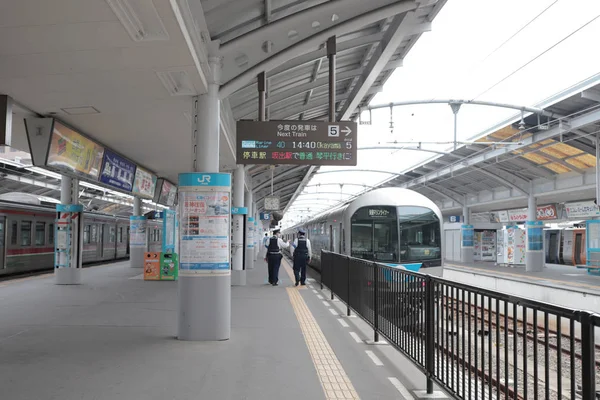 Treno Locale Della Compagnia Ferroviaria Giapponese Shikoku — Foto Stock