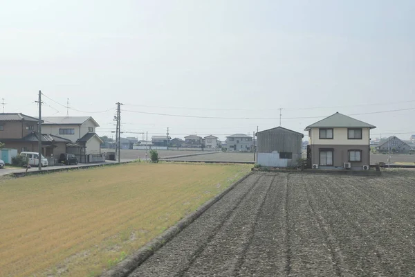 Okna Widok Pociągu Japonii — Zdjęcie stockowe