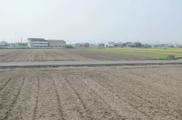 日本で列車から車窓から — ストック写真