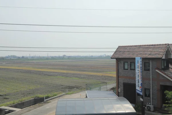 Vista Janela Fora Trem Japão — Fotografia de Stock