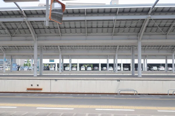 Från Fönstret Visa Tåg Japan — Stockfoto