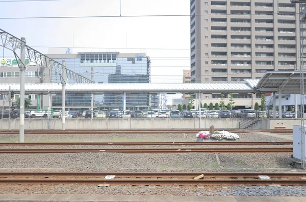 pencere görünümünden tren dışında Japonya