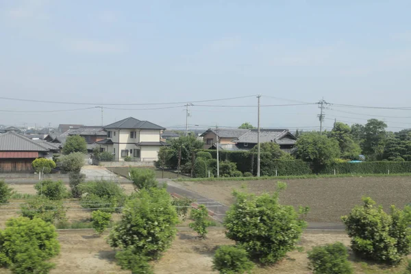Desde Ventana Vista Fuera Tren Japón — Foto de Stock