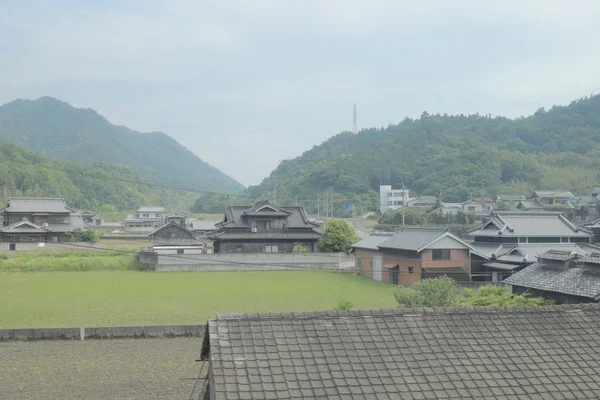 pencere görünümünden tren dışında Japonya