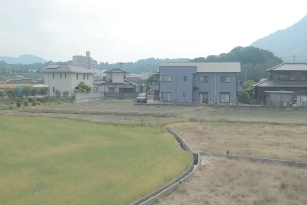 Okna Zobrazení Vlaku Japonsku — Stock fotografie