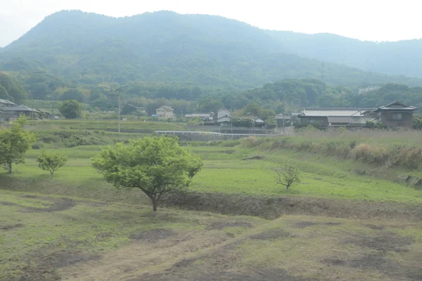pencere görünümünden tren dışında Japonya