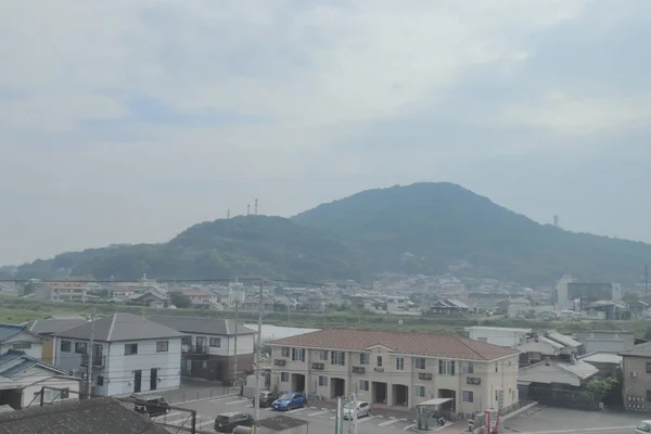 Vista Janela Fora Trem Japão — Fotografia de Stock