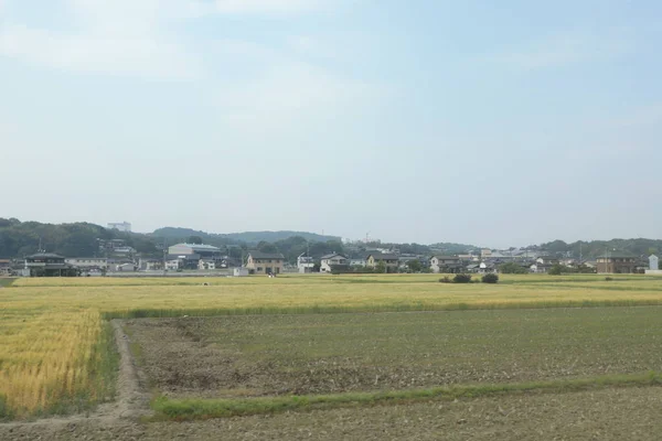 Okna Widok Pociągu Japonii — Zdjęcie stockowe