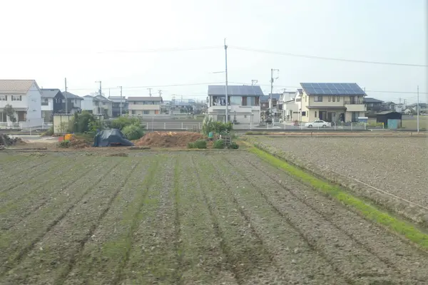 Desde Ventana Vista Fuera Tren Japón —  Fotos de Stock