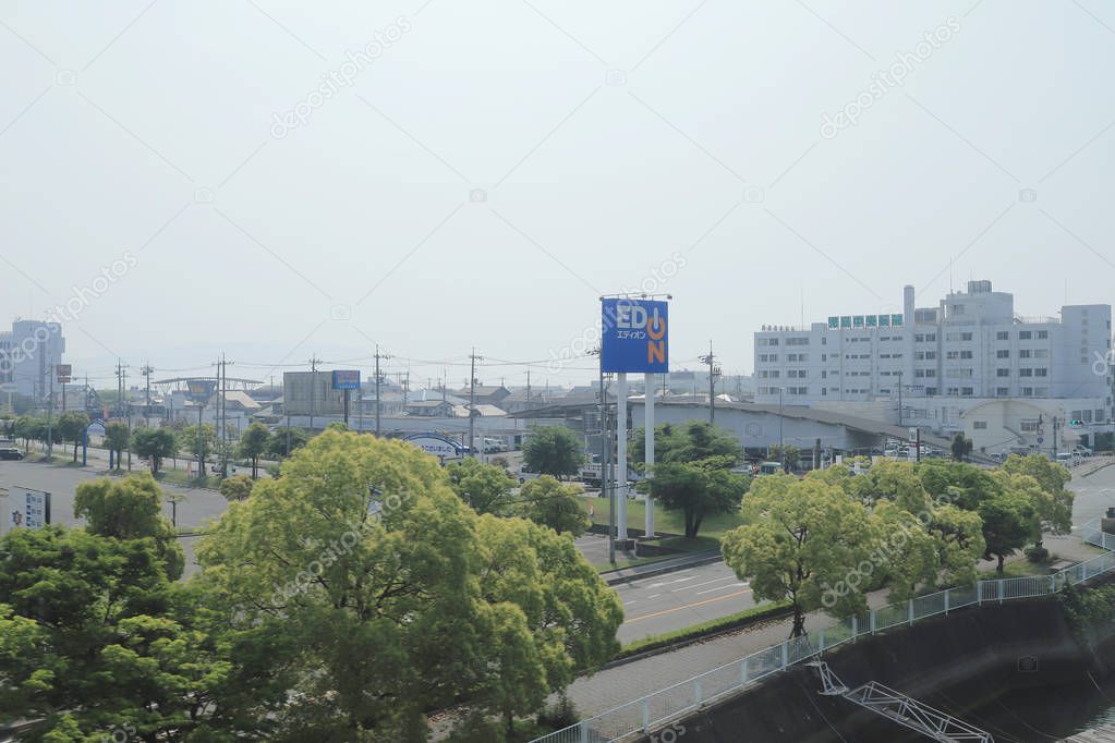 from window view out of Train at japan