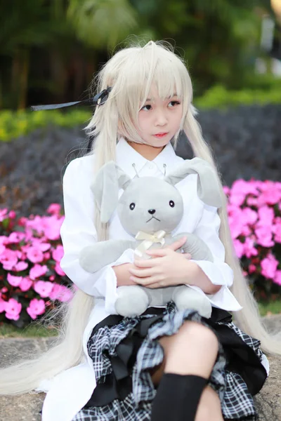 Onbekende Japanse Anime Cosplay Poseren 2018 — Stockfoto