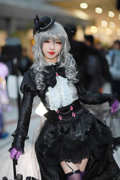 Pose Anime Cosplay Japonesa Identificada 2018 — Foto de Stock