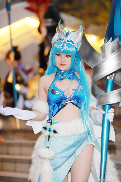 the unidentified Japanese anime cosplay pose, 2018