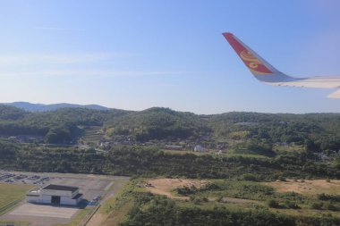 uçak uçan yukarıda bir havadan görünümü 