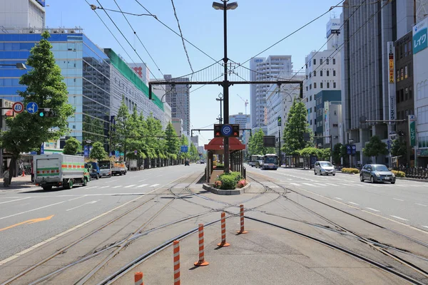 岡山県岡山路面電車 — ストック写真