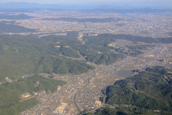 Una Vista Ciudad Japón Través Ventana —  Fotos de Stock