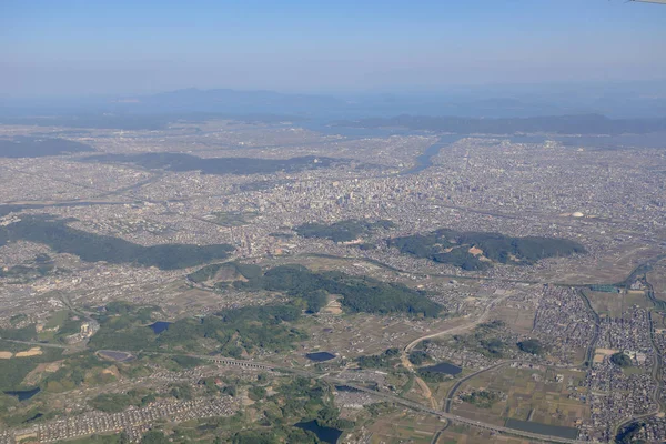 Staden Japan Genom Fönstret — Stockfoto