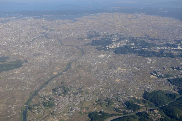 Une Vue Ville Japon Par Fenêtre — Photo