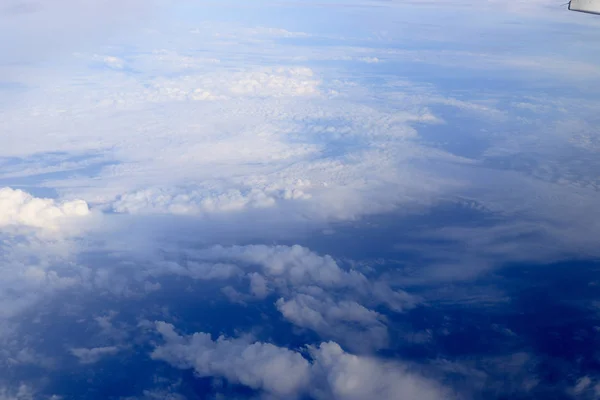 Vista Aérea Janela Plana Olhando Para Baixo Para Aterrar — Fotografia de Stock