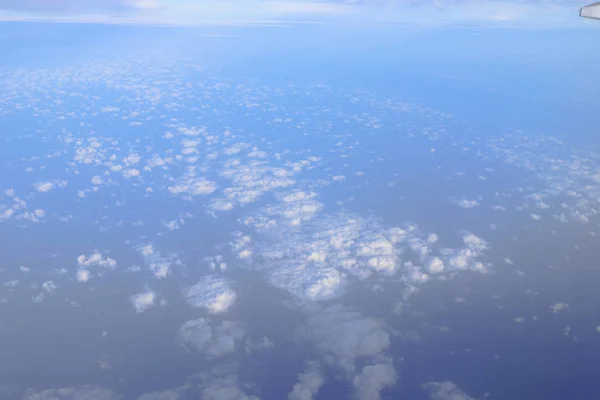 Vista Aérea Ventana Del Avión Mirando Hacia Abajo Tierra — Foto de Stock