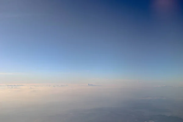 Aerial View Plane Window Looking Land — Stock Photo, Image