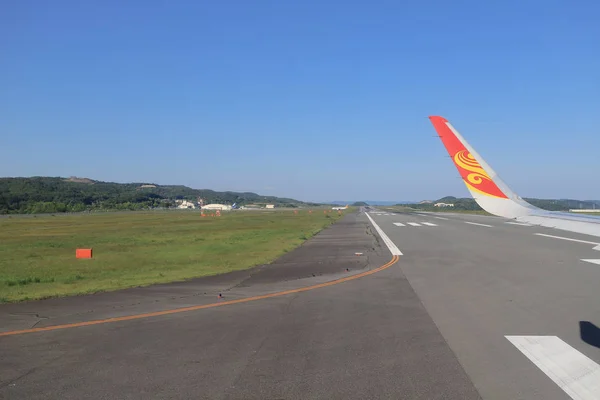 Uma Vista Aérea Avião Que Voa Acima — Fotografia de Stock