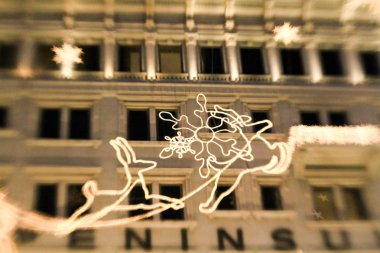 bir yarımada Hotel Hong Kong Noel için dekore edilmiştir.
