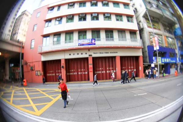 Drukke Straat Wijk Eiland Van Hong Kong — Stockfoto