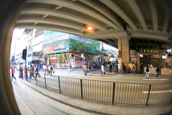 Drukke Straat Wijk Eiland Van Hong Kong — Stockfoto