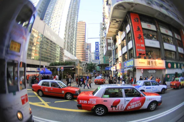 Busy Street Island District Hong Kong — Stock Photo, Image