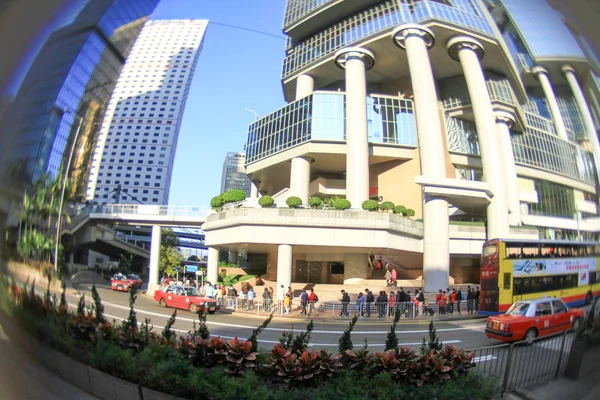 Busy Street Island District Hong Kong — Stock Photo, Image