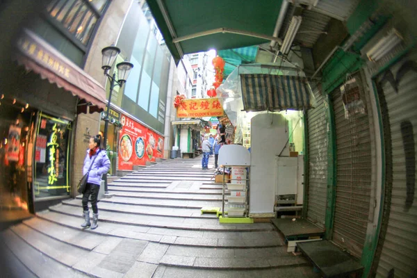 Bir Taş Döşeme Pottinger Street Hong Kong — Stok fotoğraf