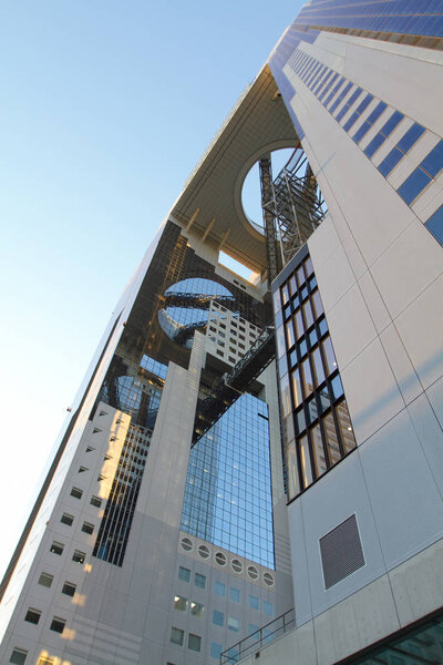 Umeda Sky Building is popular landmark in Osaka
