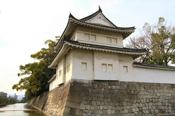 Πέτρινο Τείχος Στο Κάστρο Nijo Μνημείο Παγκόσμιας Πολιτιστικής Κληρονομιάς — Φωτογραφία Αρχείου