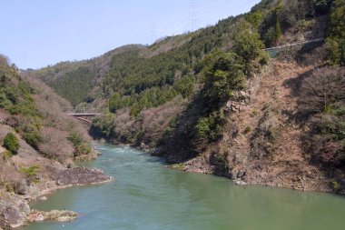 Kyoto, Arashiyama nehir dışında tren