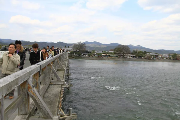 Мост Тогецукё Арасияма Киото Япония — стоковое фото
