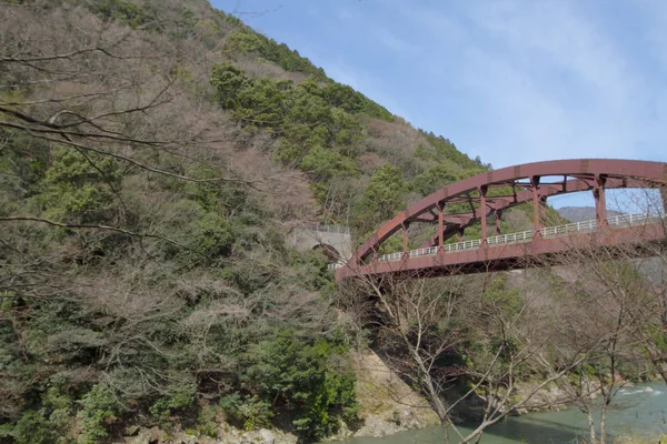 Vista Del Paesaggio Della Linea Sagano Kanko — Foto Stock