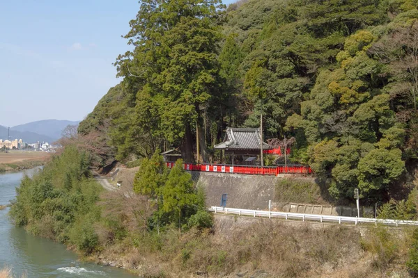 Kereta Api Luar Kyoto Sungai Arashiyama — Stok Foto