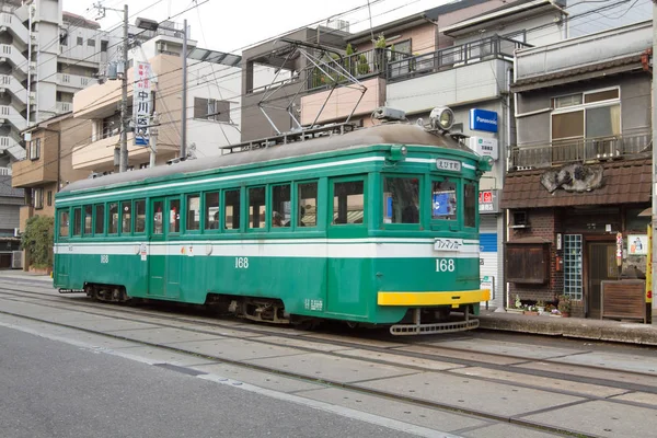 Una Linea Hankai Tramway Hankai Osaka — Foto Stock