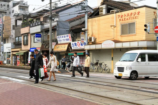 Trafik Och Bil Bild Vid Osaka Japan — Stockfoto