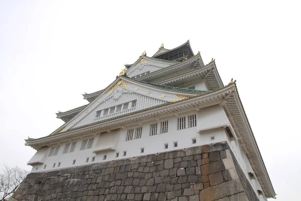 Osaka Castle Cseresznyevirág Szezon Osaka — Stock Fotó