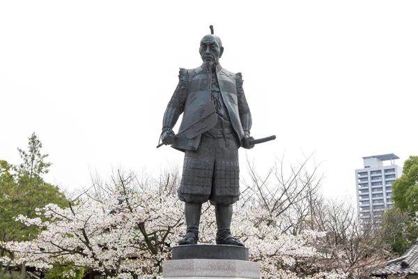 Toyotomi Hideyoshi Staty Osaka Castle Park — Stockfoto