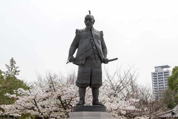 Toyotomi Hideyoshi Staty Osaka Castle Park — Stockfoto